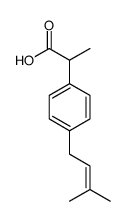 Benzeneacetic acid,-alpha--methyl-4-(3-methyl-2-butenyl)- (9CI) Structure