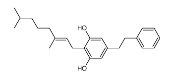 3,5-dihydroxy-4-geranylbibenzyl结构式