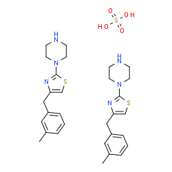 ((Methyl-3 benzyl)-4 thiazolyl-2)-1 piperazine hemisulfate hemihydrate [French] picture