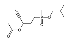 [1-cyano-3-[methyl(2-methylpropoxy)phosphoryl]propyl] acetate Structure