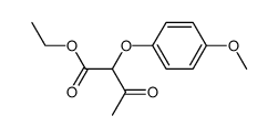 ethyl α-(4-methoxyphenoxy)acetoacetate Structure