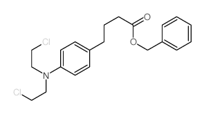 Benzenebutanoicacid, 4-[bis(2-chloroethyl)amino]-, phenylmethyl ester structure