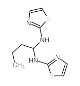 N,N-bis(1,3-thiazol-2-yl)butane-1,1-diamine structure