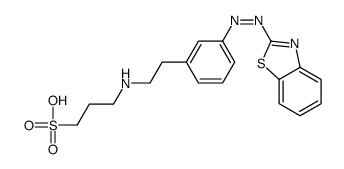 3-[2-[3-(1,3-benzothiazol-2-yldiazenyl)phenyl]ethylamino]propane-1-sulfonic acid Structure