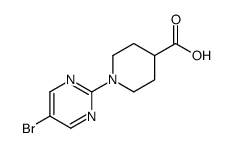 1-(5-Bromo-2-pyrimidinyl)-4-piperidinecarboxylic acid结构式