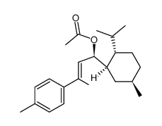 (S,E)-1-((1R,2S,5R)-2-isopropyl-5-methylcyclohexyl)-3-(p-tolyl)but-2-en-1-yl acetate结构式