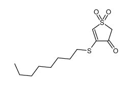 4-octylsulfanyl-1,1-dioxothiophen-3-one结构式
