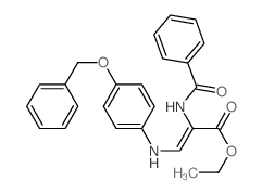 ethyl 2-benzamido-3-[(4-phenylmethoxyphenyl)amino]prop-2-enoate结构式