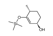 trans-3-hydroxy-6-methyl-1-(trimethylsiloxy)-1-cyclohexene Structure