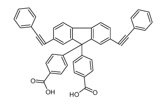 4-[9-(4-carboxyphenyl)-2,7-bis(2-phenylethynyl)fluoren-9-yl]benzoic acid Structure