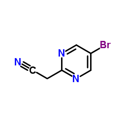 (5-Bromo-2-pyrimidinyl)acetonitrile structure