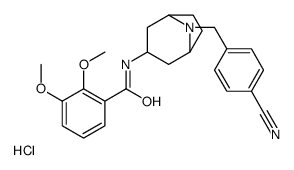 N-[8-[(4-cyanophenyl)methyl]-8-azabicyclo[3.2.1]octan-3-yl]-2,3-dimethoxybenzamide,hydrochloride结构式