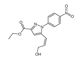 ethyl (Z)-5-(3-hydroxyprop-1-en-1-yl)-1-(4-nitrophenyl)-1H-pyrazole-3-carboxylate结构式