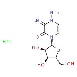 2(1H)-Pyrazinone, 4-amino-3,4-dihydro-3-imino-1-beta-D-ribofuranosyl-,monohydrochloride结构式