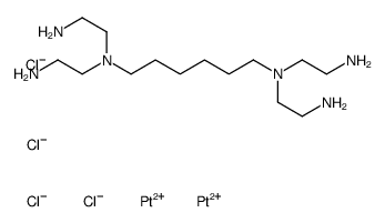 dichloro(N,N,N',N'-tetrakis(2-aminoethyl)-1,6-hexamethylenediamminediplatinum(II)) structure