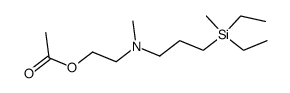 2-((3-(diethyl(methyl)silyl)propyl)(methyl)amino)ethyl acetate Structure
