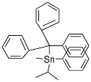 (-)-Methyl(1-methylethyl)phenyl(triphenylmethyl)stannane structure