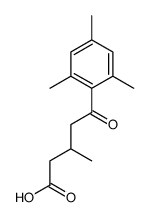 3-METHYL-5-OXO-5-(2,4,6-TRIMETHYLPHENYL)VALERIC ACID结构式