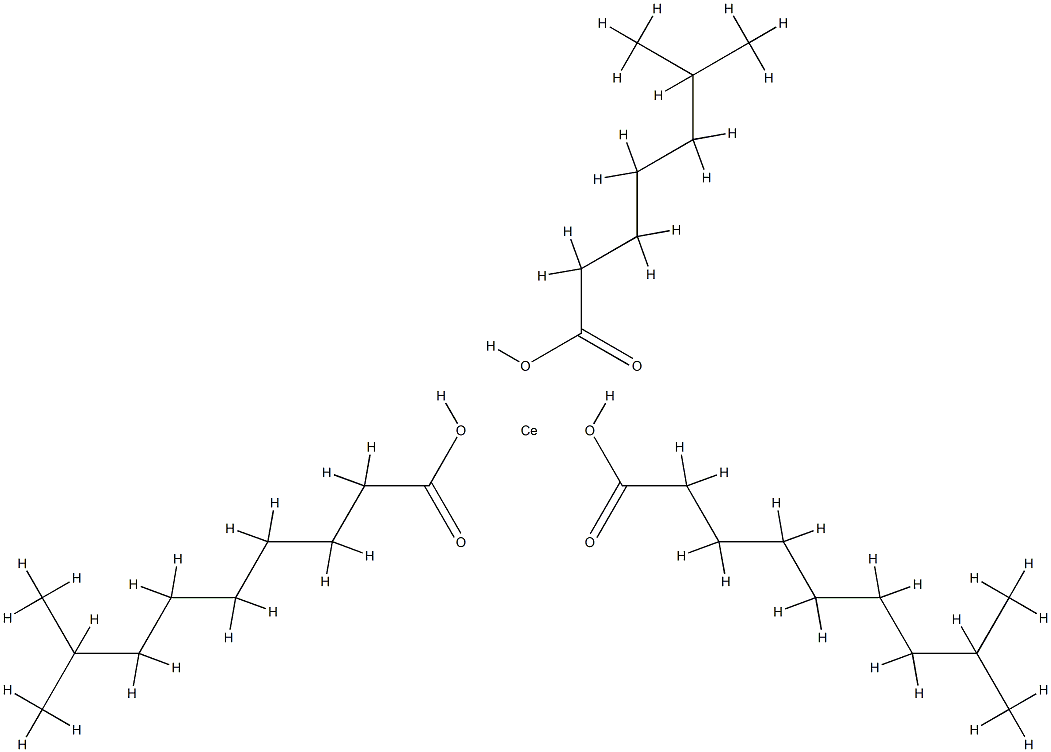 bis(isodecanoato-O)(isooctanoato-O)cerium Structure