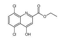 5,8-dichloro-4-hydroxy-quinoline-2-carboxylic acid ethyl ester Structure