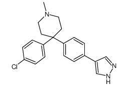 4-(4-chlorophenyl)-1-methyl-4-[4-(1H-pyrazol-4-yl)phenyl]piperidine Structure