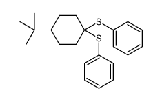 (4-tert-butyl-1-phenylsulfanylcyclohexyl)sulfanylbenzene Structure