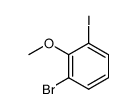 1-Bromo-3-iodo-2-methoxybenzene, 2-Bromo-6-iodophenyl methyl ether结构式