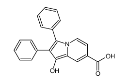 1-hydroxy-2,3-diphenylindolizine-7-carboxylic acid Structure