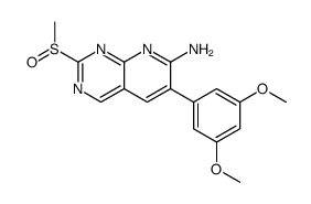 6-(3,5-dimethoxyphenyl)-2-(methylsulfinyl)pyrido[2,3-d]pyrimidin-7-amine结构式