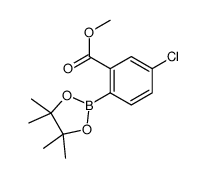 5-氯-2-(4,4,5,5-四甲基-1,3,2-二氧杂硼杂环戊烷-2-基)苯甲酸甲酯结构式