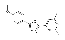 2-(2,6-dimethylpyridin-4-yl)-5-(4-methoxyphenyl)-1,3-oxazole结构式