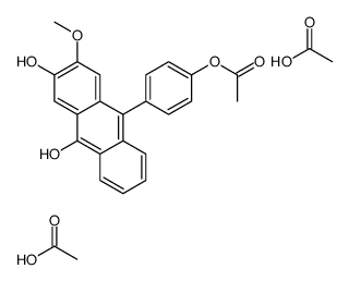 acetic acid,[4-(3,10-dihydroxy-2-methoxyanthracen-9-yl)phenyl] acetate结构式
