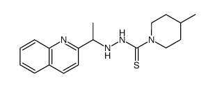 4-Methyl-piperidine-1-carbothioic acid N'-(1-quinolin-2-yl-ethyl)-hydrazide结构式