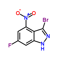 3-Bromo-6-fluoro-4-nitro-1H-indazole structure