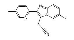 2-[6-methyl-2-(5-methylpyridin-2-yl)imidazo[1,2-a]pyridin-3-yl]acetonitrile Structure