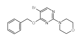 4-(4-苄氧基-5-溴-2-嘧啶基)吗啉结构式