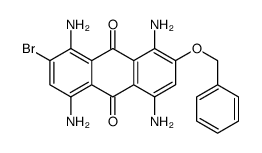 1,4,5,8-tetraamino-2-bromo-7-phenylmethoxyanthracene-9,10-dione Structure