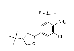 4-(3-tert-Butyl-oxazolidin-5-yl)-2-chloro-6-trifluoromethyl-phenylamine Structure