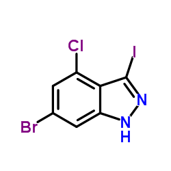 6-Bromo-4-chloro-3-iodo-1H-indazole picture