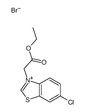 ethyl 2-(6-chloro-1,3-benzothiazol-3-ium-3-yl)acetate,bromide Structure