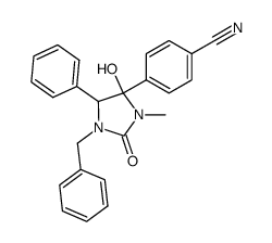 4-(1-Benzyl-4-hydroxy-3-methyl-2-oxo-5-phenyl-imidazolidin-4-yl)-benzonitrile结构式