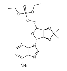 Diethyl 2',3'-O-isopropylideneadenosine 5'-phosphate Structure