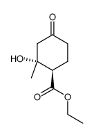 (1R,2R)-2-Hydroxy-2-methyl-4-oxo-cyclohexanecarboxylic acid ethyl ester Structure