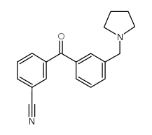 3-CYANO-3'-PYRROLIDINOMETHYL BENZOPHENONE Structure