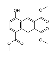 4-Hydroxy-7,8-dihydro-naphthalene-1,6,7-tricarboxylic acid trimethyl ester Structure