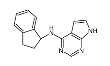 (S)-N-(2,3-二氢-1H-茚-1-基)-7H-吡咯并[2,3-d]嘧啶-4-胺结构式