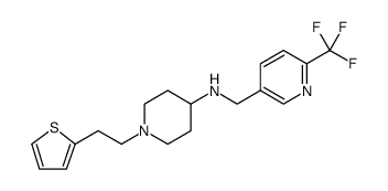 3-Pyridinemethanamine, N-[1-[2-(2-thienyl)ethyl]-4-piperidinyl]-6-(trifluoromethyl)结构式