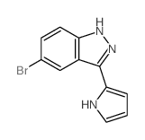 5-溴-3-(1H-吡咯-2-基)-1H-吲唑结构式