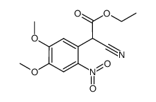 ethyl 2-cyano-2-(4,5-dimethoxy-2-nitro-phenyl)-acetate结构式