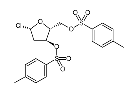 β-D-erythro-Pentofuranosyl chloride, 2-deoxy-, 3,5-bis(4-methylbenzenesulfonate)结构式